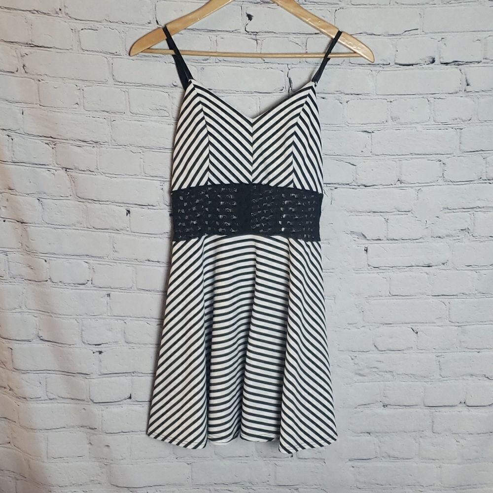 DGNY Black and White Dress
